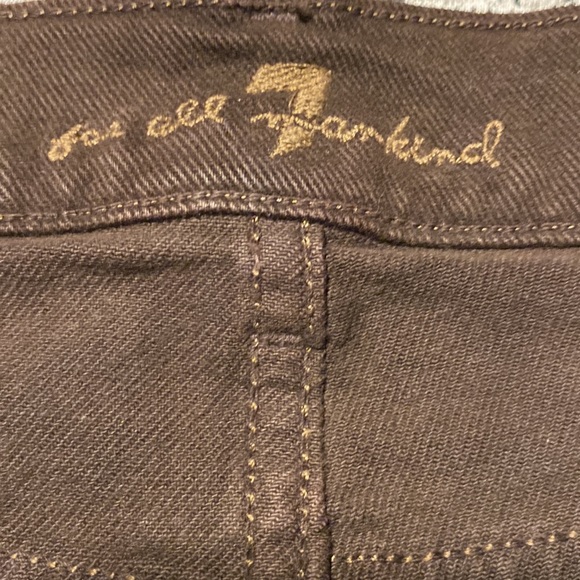 7 for all mankind brown stretch jeans, very soft and comfortable. Love ❤️ - Picture 5 of 6